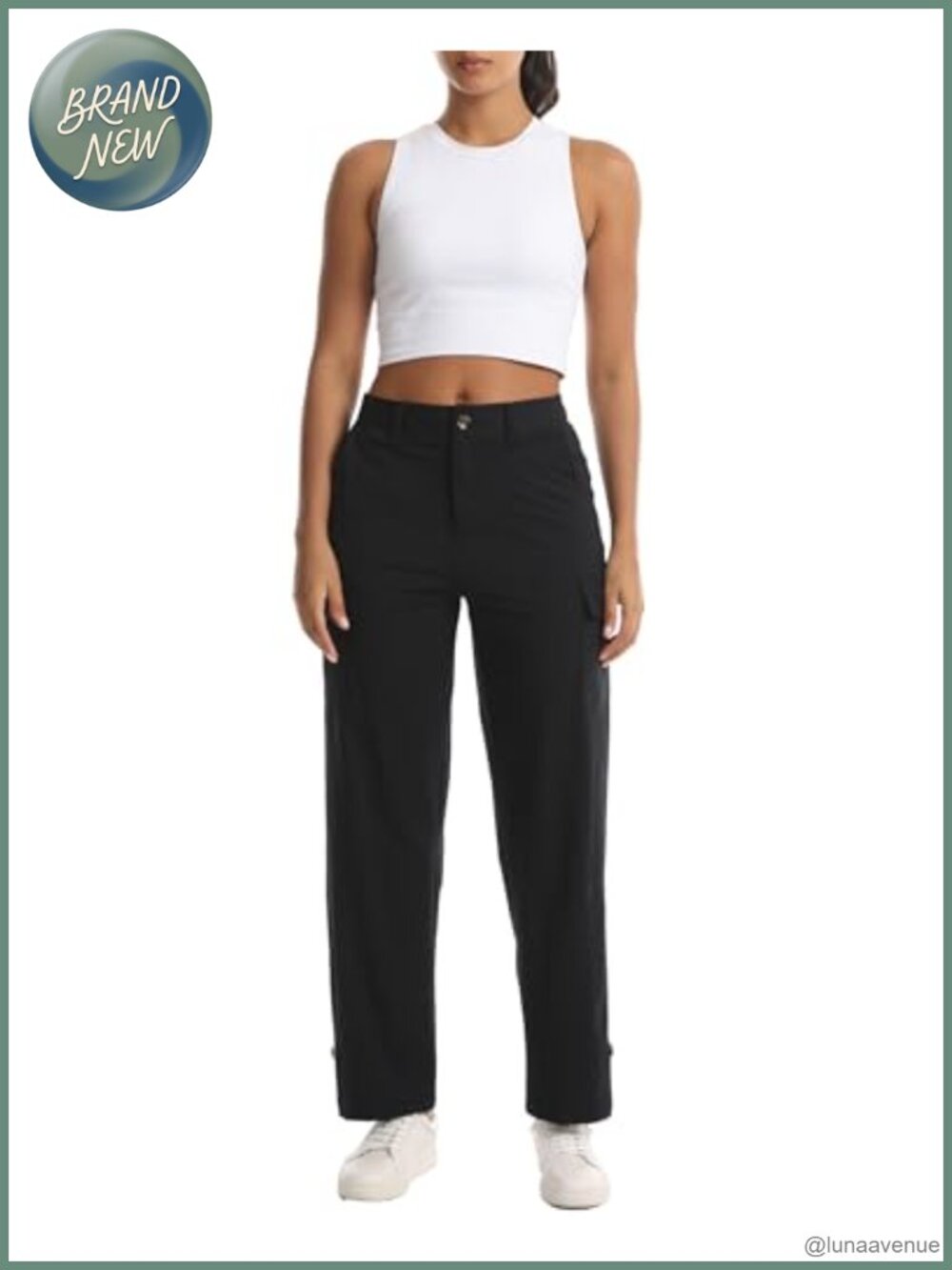 Women's Lightweight Hiking Cargo Pants 5 Pockets Straight Leg - Picture 5 of 6